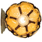 Meyda Lighting Alicia 7" Mahogany Bronze Wall Sconce With Beige & Red Art Shade Glass With Fringe