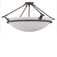 Meyda Lighting Almeria 32" 4-Light Gilded Tobacco Semi-flush Mount Ceiling Light With White Statuario Idalight Shade Glass