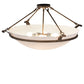 Meyda Lighting Almeria 32" 4-Light Gilded Tobacco Semi-flush Mount Ceiling Light With White Statuario Idalight Shade Glass