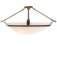 Meyda Lighting Almeria 32" 4-Light Gilded Tobacco Semi-flush Mount Ceiling Light With White Statuario Idalight Shade Glass