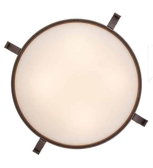 Meyda Lighting Almeria 32" 4-Light Gilded Tobacco Semi-flush Mount Ceiling Light With White Statuario Idalight Shade Glass
