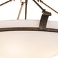 Meyda Lighting Almeria 32" 4-Light Gilded Tobacco Semi-flush Mount Ceiling Light With White Statuario Idalight Shade Glass