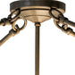 Meyda Lighting Almeria 32" 4-Light Gilded Tobacco Semi-flush Mount Light With White Statuario Idalight Shade Glass