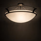 Meyda Lighting Almeria 32" 4-Light Gilded Tobacco Semi-flush Mount Light With White Statuario Idalight Shade Glass