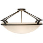 Meyda Lighting Almeria 32" 4-Light Gilded Tobacco Semi-flush Mount Light With White Statuario Idalight Shade Glass