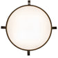 Meyda Lighting Almeria 32" 4-Light Gilded Tobacco Semi-flush Mount Light With White Statuario Idalight Shade Glass