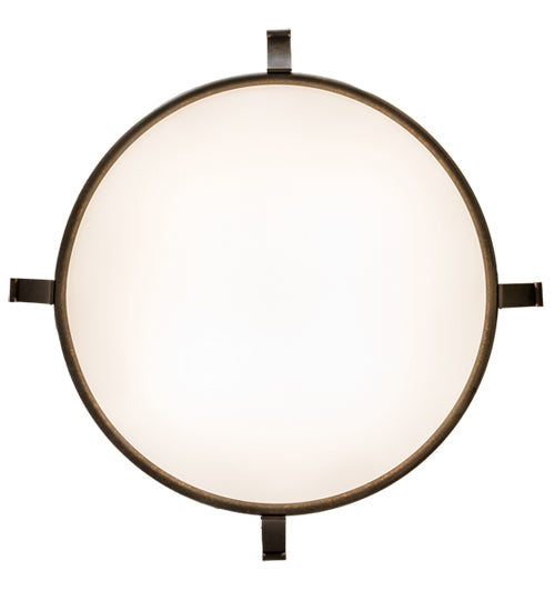 Meyda Lighting Almeria 32" 4-Light Gilded Tobacco Semi-flush Mount Light With White Statuario Idalight Shade Glass