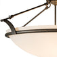 Meyda Lighting Almeria 32" 4-Light Gilded Tobacco Semi-flush Mount Light With White Statuario Idalight Shade Glass