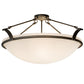 Meyda Lighting Almeria 32" 4-Light Gilded Tobacco Semi-flush Mount Light With White Statuario Idalight Shade Glass