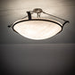 Meyda Lighting Almeria 32" 4-Light Timeless Bronze Semi-flush Mount Light With Angelwing Idalight Shade