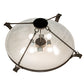Meyda Lighting Almeria 32" 4-Light Timeless Bronze Semi-flush Mount Light With Angelwing Idalight Shade