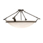 Meyda Lighting Almeria 32" 4-Light Timeless Bronze Semi-flush Mount Light With Angelwing Idalight Shade
