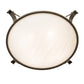 Meyda Lighting Almeria 32" 4-Light Timeless Bronze Semi-flush Mount Light With Angelwing Idalight Shade