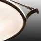 Meyda Lighting Almeria 32" 4-Light Timeless Bronze Semi-flush Mount Light With Angelwing Idalight Shade