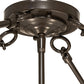 Meyda Lighting Almeria 32" 4-Light Timeless Bronze Semi-flush Mount Light With Angelwing Idalight Shade