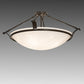 Meyda Lighting Almeria 32" 4-Light Timeless Bronze Semi-flush Mount Light With Angelwing Idalight Shade