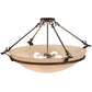 Meyda Lighting Almeria 32" 4-Light Timeless Bronze Semi-flush Mount Light With Whitestone Idalight Shade Glass