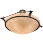 Meyda Lighting Almeria 32" 4-Light Timeless Bronze Semi-flush Mount Light With Whitestone Idalight Shade Glass