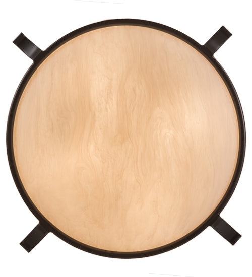Meyda Lighting Almeria 32" 4-Light Timeless Bronze Semi-flush Mount Light With Whitestone Idalight Shade Glass