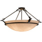 Meyda Lighting Almeria 32" 4-Light Timeless Bronze Semi-flush Mount Light With Whitestone Idalight Shade Glass