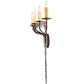 Meyda Lighting Almonte 36" 6-Light Classic Rust Wall Sconce With Ivory Faux Candlelight