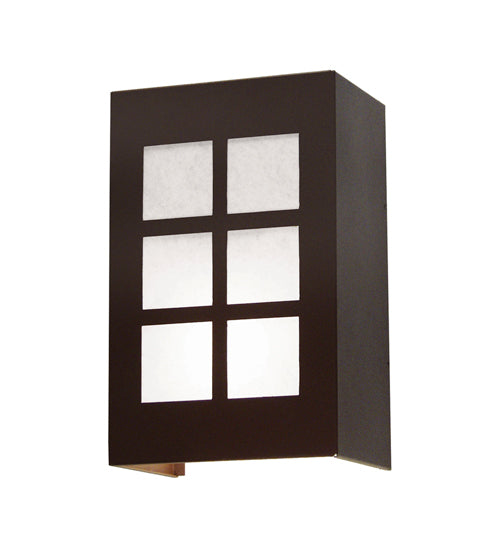 Meyda Lighting Alo 9" Chestnut Wall Sconce With Statuario Idalight Shade