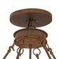 Meyda Lighting Alonzo 72" 17-Light 6-Arm Cortez Gold Chandelier With Beige Sahara Taupe Idalight Shade