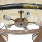 Meyda Lighting Alonzo 72" 17-Light 6-Arm Cortez Gold Chandelier With Beige Sahara Taupe Idalight Shade