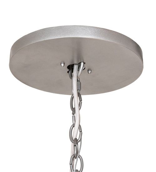 Meyda Lighting Alonzo 72" 18-Light Light Sandstone Chandelier With White Angelwing Idalight Shade