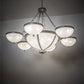 Meyda Lighting Alonzo 72" 18-Light Light Sandstone Chandelier With White Angelwing Idalight Shade