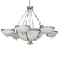 Meyda Lighting Alonzo 72" 18-Light Light Sandstone Chandelier With White Angelwing Idalight Shade