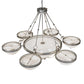 Meyda Lighting Alonzo 72" 18-Light Light Sandstone Chandelier With White Angelwing Idalight Shade