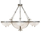 Meyda Lighting Alonzo 72" 18-Light Light Sandstone Chandelier With White Angelwing Idalight Shade