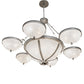Meyda Lighting Alonzo 72" 18-Light Light Sandstone Chandelier With White Angelwing Idalight Shade
