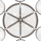 Meyda Lighting Alonzo 72" 18-Light Light Sandstone Chandelier With White Angelwing Idalight Shade