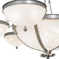 Meyda Lighting Alonzo 72" 18-Light Light Sandstone Chandelier With White Angelwing Idalight Shade