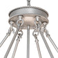 Meyda Lighting Alonzo 72" 18-Light Light Sandstone Chandelier With White Angelwing Idalight Shade