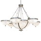 Meyda Lighting Alonzo 72" 18-Light Light Sandstone Chandelier With White Angelwing Idalight Shade