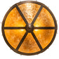 Meyda Lighting Alpine 16" 2-Light Antique Copper Flush Mount Light With Amber Mica Shade Glass
