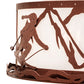Meyda Lighting Alpine 16" 2-Light Rust Semi-flush Mount Light With Angelwing Idalight Shade