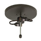 Meyda Lighting Alpine 16" 2-Light Timeless Bronze Flush Mount Light With Silver Mica Shade Glass