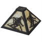 Meyda Lighting Alpine 16" Oil Rubbed Bronze Frame With Beige Art Shade Glass