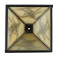 Meyda Lighting Alpine 16" Oil Rubbed Bronze Frame With Beige Art Shade Glass
