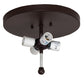 Meyda Lighting Alpine 22" 4-Light Cafe Noir Semi-flush Mount Light With Silver Mica Shade Glass