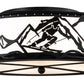 Meyda Lighting Alpine 22" 4-Light Textured Black Flush Mount Light With White Statuario Idalight Shade Glass