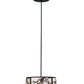Meyda Lighting Alpine 22" 4-Light Textured Black Inverted Pendant Light With White Statuario Idalight Shade