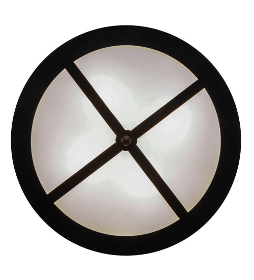 Meyda Lighting Alpine 22" 4-Light Textured Black Inverted Pendant Light With White Statuario Idalight Shade
