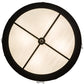 Meyda Lighting Alpine 22" 4-Light Textured Black & Steel Inverted Pendant Light With White Art Shade Glass