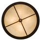 Meyda Lighting Alpine 23" 4-Light Mahogany Bronze Inverted Pendant Light With Beige Sahara Taupe Idalight Shade Glass