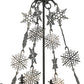 Meyda Lighting Alpine 23" 4-Light Textured Black Inverted Pendant Light With White Acrylic Shade